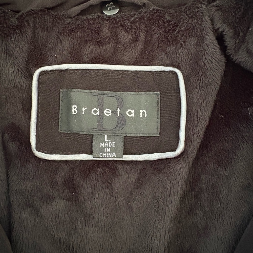 Braetan Black Quilted Women's Puffer Jacket with leather accents - Picture 9 of 11